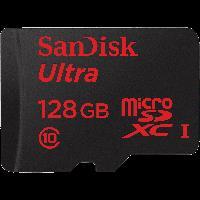 MEMORIA SANDISK 128GB MICRO SDXC ULTRA 100MB/S CLASE 10 FULL HD A1 C/ADAPTADOR - ABD Systems