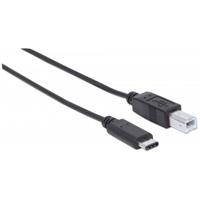 CABLE PARA DISPOSITIVOS USB C DE ALTA VELOCIDAD USB 2.0, C MACHO/ B MACHO, 480 MBPS, 2 M, NEGRO MANHATTAN - ABD Systems