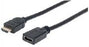 CABLE EXTENSIN DE ALTA VELOCIDAD HDMI CON ETHERNET HDMI MACHO A HEMBRA AHORRA PUERTOS 4K HEC ARC 3D BLINDADO 1 M 3 FT. NEGRO - ABD Systems