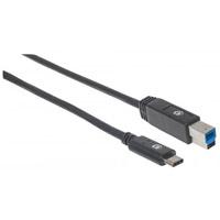 CABLE USB 3.1, GEN 1, C MACHO/ SUPERSPEED B MACHO, 5 GBPS, 2 M, NEGRO MANHATTAN