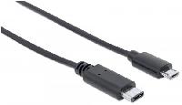 CABLE CONVERTIDOR MANHATTAN USB-C A USB MICRO B 2.0M M-M - ABD Systems