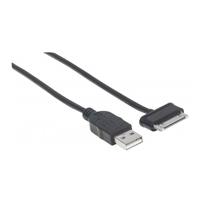 CABLE USB V2.0 A-SAMSUNG 30 PINES  1.0M, NEGRO MANHATTAN