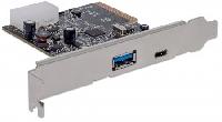 TARJETA PCI EXPRESS MANHATTAN 2 PUERTOS USB 3.1 USB-C BRACKET LARGO Y CORTO - ABD Systems