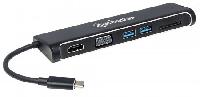 DOCKING 4-1 MANHATTAN USB-C A HDMI VGA 2 USB 3.1  LECTOR TARJETAS SD M-H