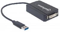 CONVERTIDOR MANHATTAN USB 3.0 A DVI-I 1080P M-H