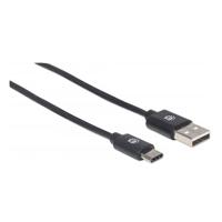 CABLE USB-C MANHATTAN, AM-CM 2.0M V2, NEGRO