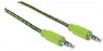 CABLE ESTEREO A IPOD M-M 1.0M TEXTIL NEGRO/VERDE 1.0M BLSTER MANHATTAN - ABD Systems