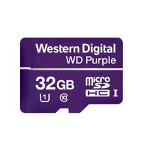 MEMORIA WD 32GB MICRO SDHC PURPLE VIDEOVIGILANCIA 24/7 CLASE 10 LECT 80MB/S ESC 50MB/S - ABD Systems