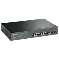 SWITCH INTELIGENTE TP-LINK T1500G-10MPS 8 PUERTOS POE RJ45 10/100/1000MBPS ADMINISTRABLE CAPA 2 CON 2 RANURAS SFP GIGABIT 802.3AF/AT 116W - ABD Systems