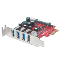 TARJETA USB V3 PCI EXPRESS 4 PTOS CORTO-BRACKET  MANHATTAN - ABD Systems