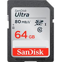 MEMORIA SANDISK 64GB SDXC ULTRA UHS-I 80MB/S CLASE 10 - ABD Systems