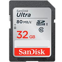 MEMORIA SANDISK 32GB SDHC ULTRA UHS-I 80MB/S CLASE 10 - ABD Systems