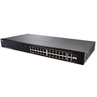 SWITCH CISCO SMB GIGABIT ETHERNET, 24 PUERTOS 10/100/1000MBPS + 2 PUERTOS SFP, 52 GBIT/S, 8000 ENTRADAS, GESTIONADO