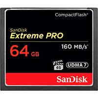 MEMORIA SANDISK 64GB COMPACTFLASH EXTREM PRO 160/150MBS VPG-20 - ABD Systems