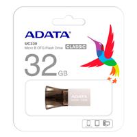 MEMORIA ADATA 32GB OTG USB 2.0/MICRO USB UC330 NEGRO-PLATA ANDROID