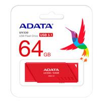 MEMORIA ADATA 64GB USB 3.1 UV330 RETRACTIL ROJO