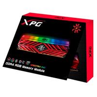 MEMORIA ADATA UDIMM DDR4 16GB PC4-25600 3200MHZ CL16 1.35V XPG SPECTRIX D41 RGB ROJO CON DISIPADOR PC/GAMER/ALTO RENDIMIENTO