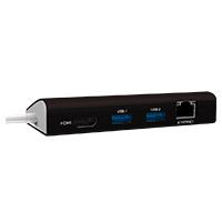 CONVERTIDOR HUB MULTIPUERTO ACTECK USB - TYPE C  A HDMI , RJ45 , 2 X  USB 3.0  ,  LECTOR DE MEMORIAS  C700