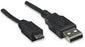 CABLE USB 2.0 TIPO A - MICRO USB 0.5 MTS NEGRO P/DISPOSITIVOS MOVILES