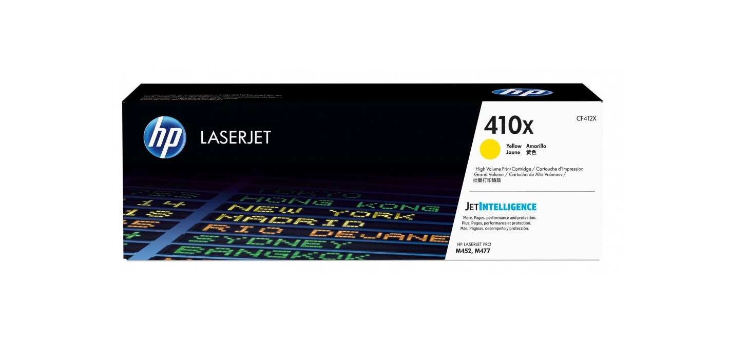 TONER HP 410X AMARILLO( CF412X) RENDIMIENTO 5000 PAGINAS / LASERJET PRO M452-M477