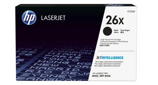 TONER HP 26X NEGRO ALTO RENDIMIENTO CF226X PARA LASERJET M426/ M402DN RENDIMIENTO 9000 PAGINAS