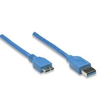 CABLE USB 3.0 MANHTATTAN A MACHO / MICRO B MACHO 2 MTS AZUL