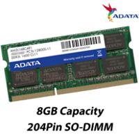 MEMORIA ADATA SODIMM DDR3L 8GB PC3L-12800 1600MHZ CL11 204PIN 1.35V P/LAPTOP