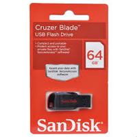 MEMORIA SANDISK 64GB USB 2.0 CRUZER BLADE Z50 NEGRO C/ROJO - ABD Systems