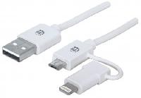 CABLE MICRO USB MANHATTAN 8 PINES PARA SMARTPHON IPNOHE 5 5C 5S IPAD 4 SINCRONIZA Y CARGA 2 - ABD Systems