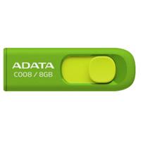 MEMORIA ADATA 8GB USB 2.0 C008 RETRACTIL VERDE
