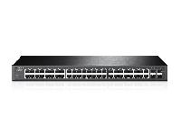 SWITCH INTELIGENTE TP-LINK T1600G-52TS TL-SG2452 48 PUERTOS RJ45 10/100/1000MBPS ADMINISTRABLE CON 4 RANURAS SFP GIGABIT L2 JETSTREAM - ABD Systems