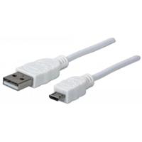 CABLE MANHATTAN USB VERSION 2.0 A-MICRO B 1.0 M BLANCO - ABD Systems