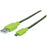 CABLE USB A MICRO B MANHATTAN 1.0M RECUBRIMIENTO TEXTIL NEGRO/VERDE