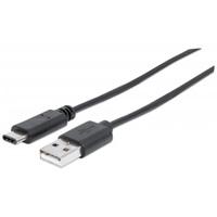 CABLE USB MANHATTAN C DE ALTA VELOCIDAD C MACHO / A MACHO 1M NEGRO