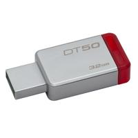 MEMORIA KINGSTON 32GB USB 3.1 DATATRAVELER 50 METALICA / ROJA - ABD Systems