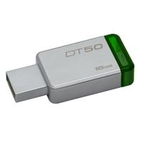 MEMORIA KINGSTON 16GB USB 3.1 DATATRAVELER 50 METALICA / VERDE - ABD Systems