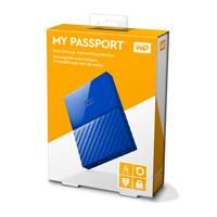 DD EXTERNO PORTATIL 4TB WD MY PASSPORT AZUL 2.5/USB3.0/COPIA LOCAL/ENCRIPTACION/WIN - ABD Systems