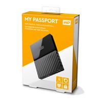 DD EXTERNO PORTATIL 4TB WD MY PASSPORT NEGRO 2.5/USB3.0/COPIA LOCAL/ENCRIPTACION/WIN - ABD Systems