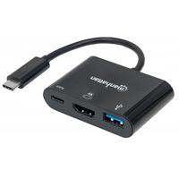 CONVERTIDOR DOCKING MANHATTAN USB-C A HDMI USB 3.O USB-C