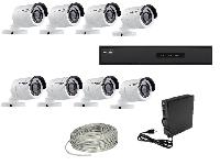 KIT DE CCTV ALTA DEFINICION GVS SECURITY/ DVR 8CH / 8 CAMARAS TIPO BALA 720P ALTA DEFINICION / 1 FUENTE DE PODER / 1 CABLE UTP CAT5E / NO INCLUYE TRANCEPTORES NI DISCO DURO