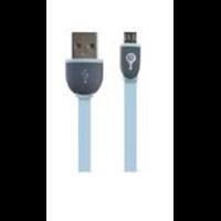 CABLE MICRO USB EASY LINE BY PERFECT CHOICE CABLE PLANO  DE CARGA Y DATOS GRIS / AZUL - ABD Systems
