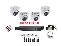 KIT DE CCTV GVS SECURITY TURBO 3.0/ DVR 4 CH / 4 CMARAS DOMO 3MP CON LENTE DE 2.8MM / 4 CONECTORES MACHO / 1 FUENTE DE ALIMENTACION / NO INCLUYE DISCO DURO / NO INCLUYE BOBINA DE CABLE UTP