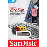 MEMORIA SANDISK 64GB USB 3.0 ULTRA FLAIR METALICA PARA MAC Y WINDOWS 150MB/S - ABD Systems