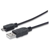 CABLE USB V2 A-MICRO B, BLISTER PVC 0.5M NEGRO