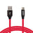 CABLE TIPO C GHIA 1.0 MTS USB 2.1 CARGADOR Y TRANSFERENCIA DE DATOS ROJO/NEGRO