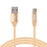 CABLE TIPO C GHIA 1.0 MTS USB 2.1 CARGADOR Y TRANSFERENCIA DE DATOS DORADO