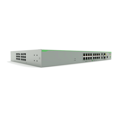 Switch PoE+ Administrable CentreCOM FS980M, Capa 3 de 16 Puertos 10/100 Mbps + 2 puertos RJ45 Gigabit/SFP Combo, 250W - ABD Systems