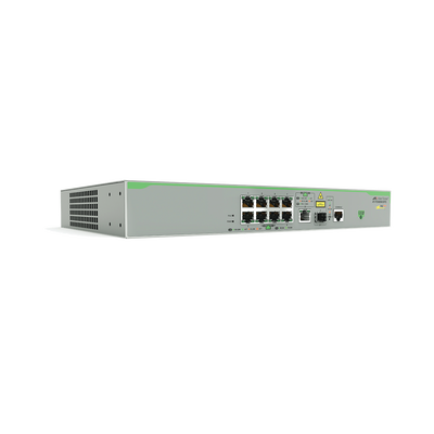 Switch PoE+ Administrable CentreCOM FS980M, Capa 3 de 8 Puertos 10/100 Mbps + 1 puerto RJ45 Gigabit/SFP Combo, 150 W - ABD Systems