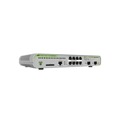 Switch Administrable CentreCOM GS970M, Capa 3 de 8 Puertos 10/100/1000 Mbps + 2 puertos SFP Gigabit - ABD Systems