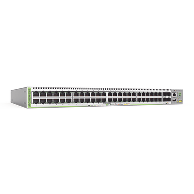 Switch PoE+ Administrable CentreCOM GS980M, Capa 3 de 48 puertos 10/100/1000Mbps + 4 SFP Gigabit, 740 W - ABD Systems